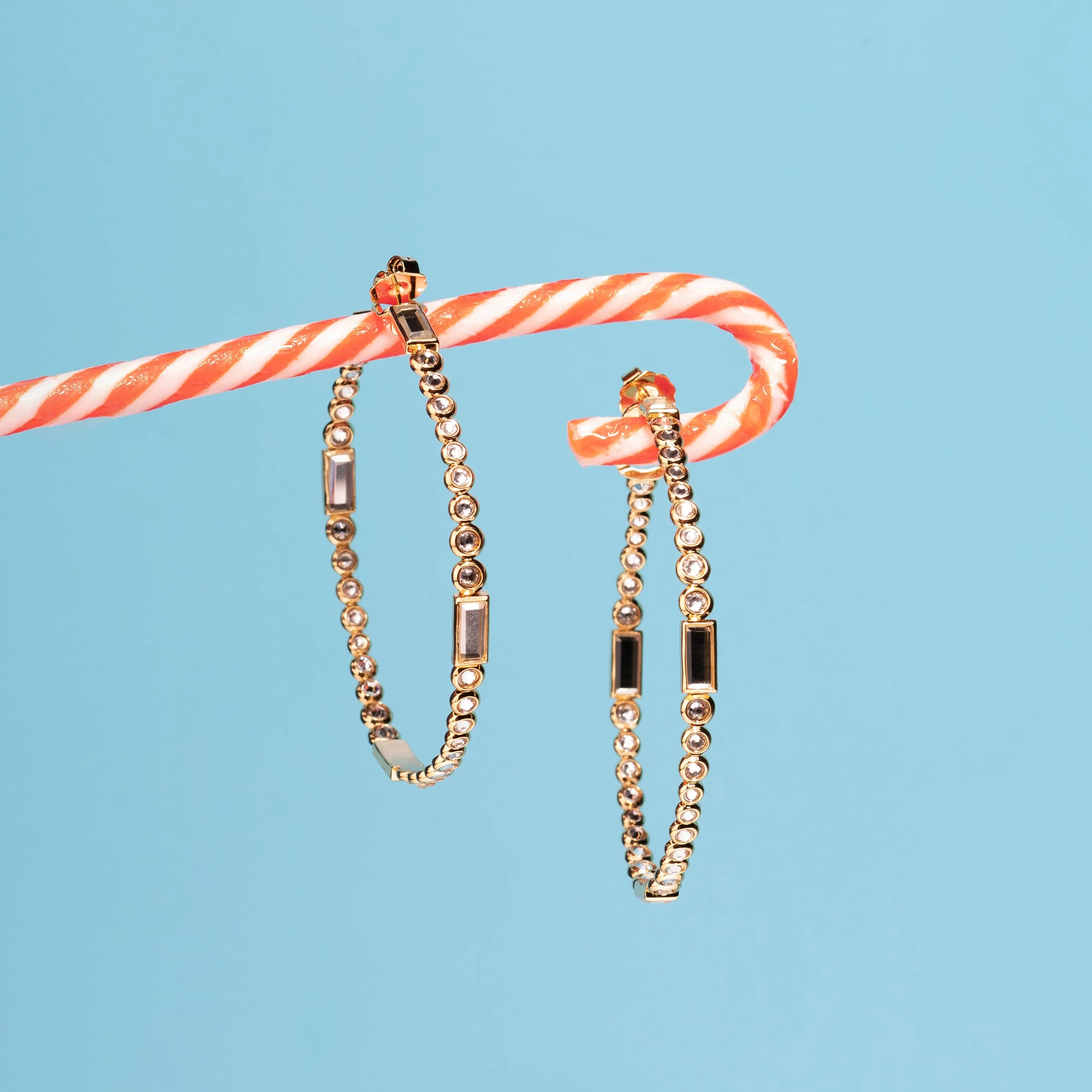 Aura Gold Oversized Hoop Earrings