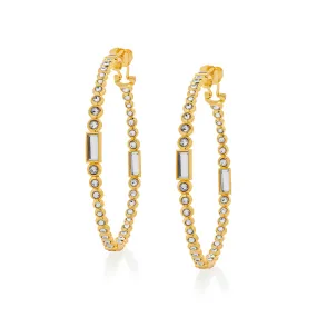 Aura Gold Oversized Hoop Earrings
