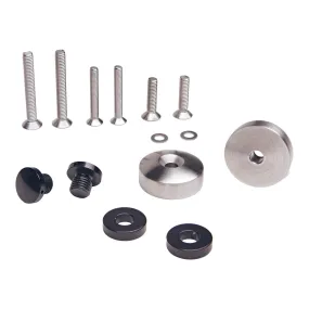Bar End Mirror Mounting Kit with Mirror Hole Caps for 1" Triumph Controls (2016 ) | Weighted Bar Ends