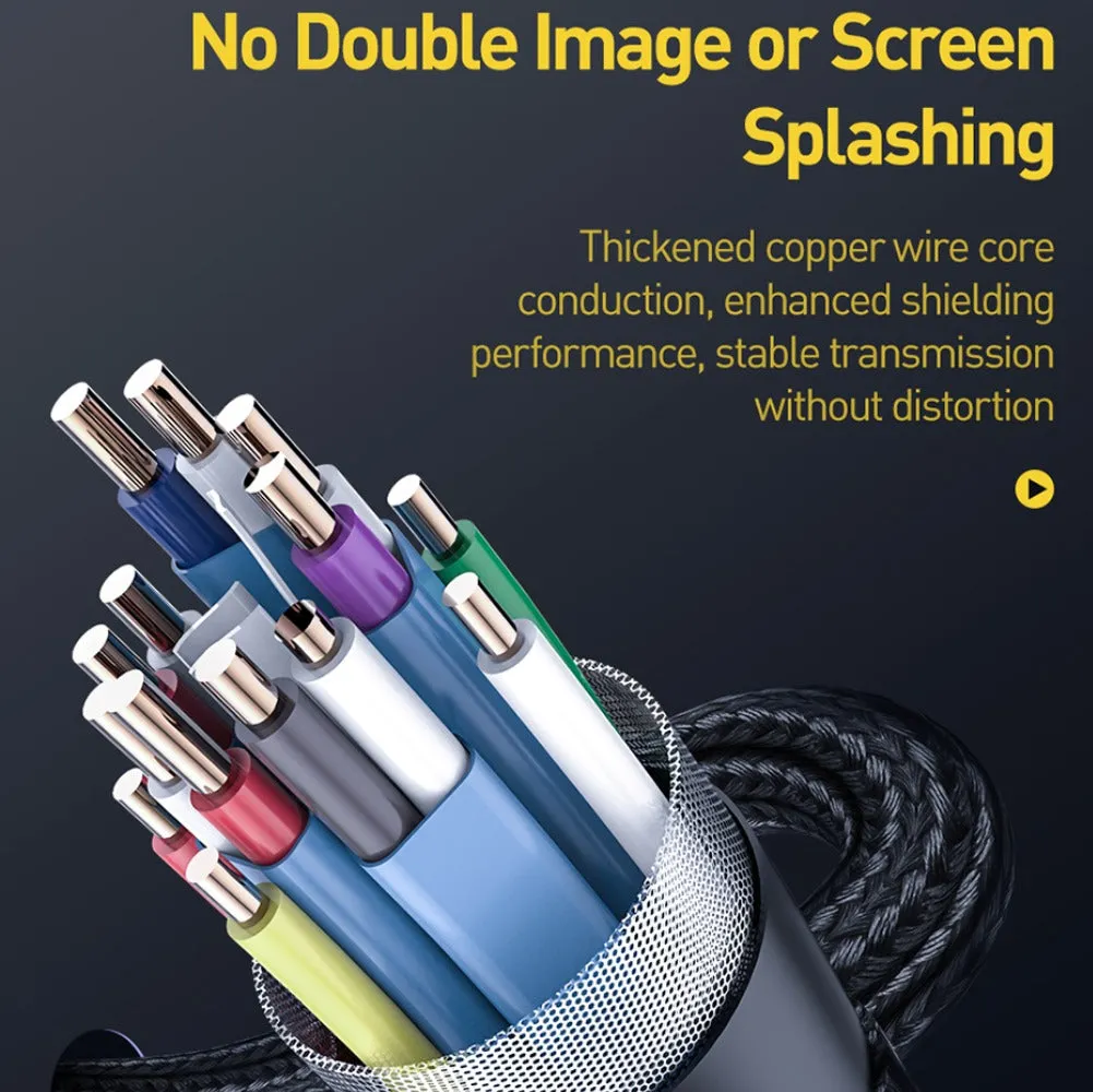 Baseus Enjoyment 1080P 15 Pin VGA Male to VGA Male Cable (1m)