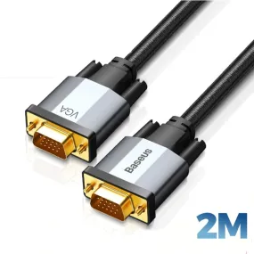 Baseus Enjoyment 1080P 15 Pin VGA Male to VGA Male Cable (2m)