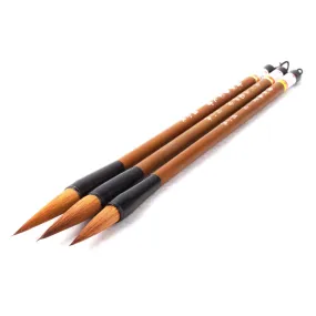 BASIC ELEMENT - Weasel Hair Sumi-e Calligraphy Hard Tip Brush Set