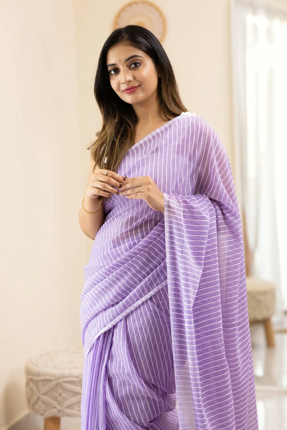 Beautiful Designer Soft Linen Cotton Saree Digital Print Saree