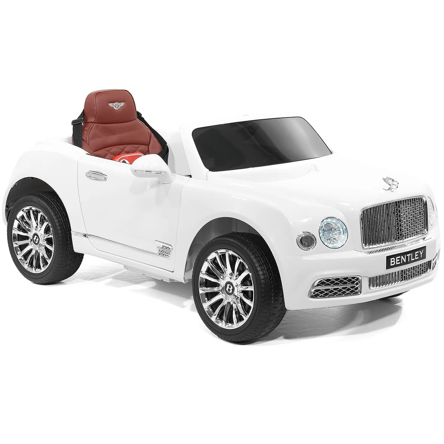 Bentley Mulsanne 12V Kids Ride on Car with Parental Remote Control | White