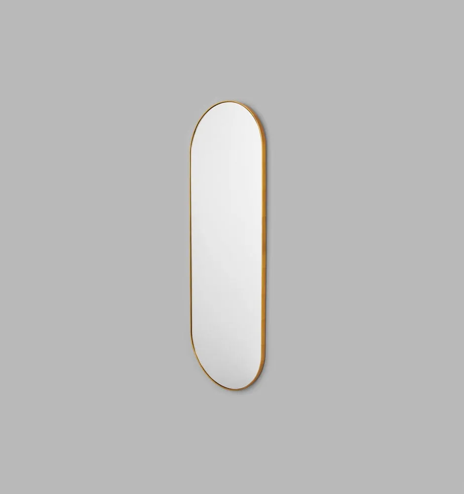 BJORN OVAL LARGE MIRROR BRASS