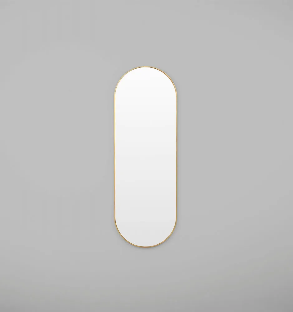 BJORN OVAL LARGE MIRROR BRASS