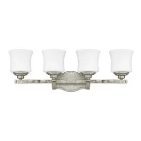 Blair Antique Silver 4 Light Vanity Fixture