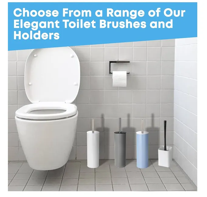 Blue Canyon Toilet Brush & Holder, White, 10 X 10 X 38 Cm