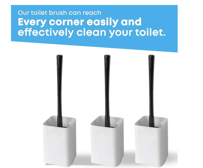 Blue Canyon Toilet Brush & Holder, White, 10 X 10 X 38 Cm