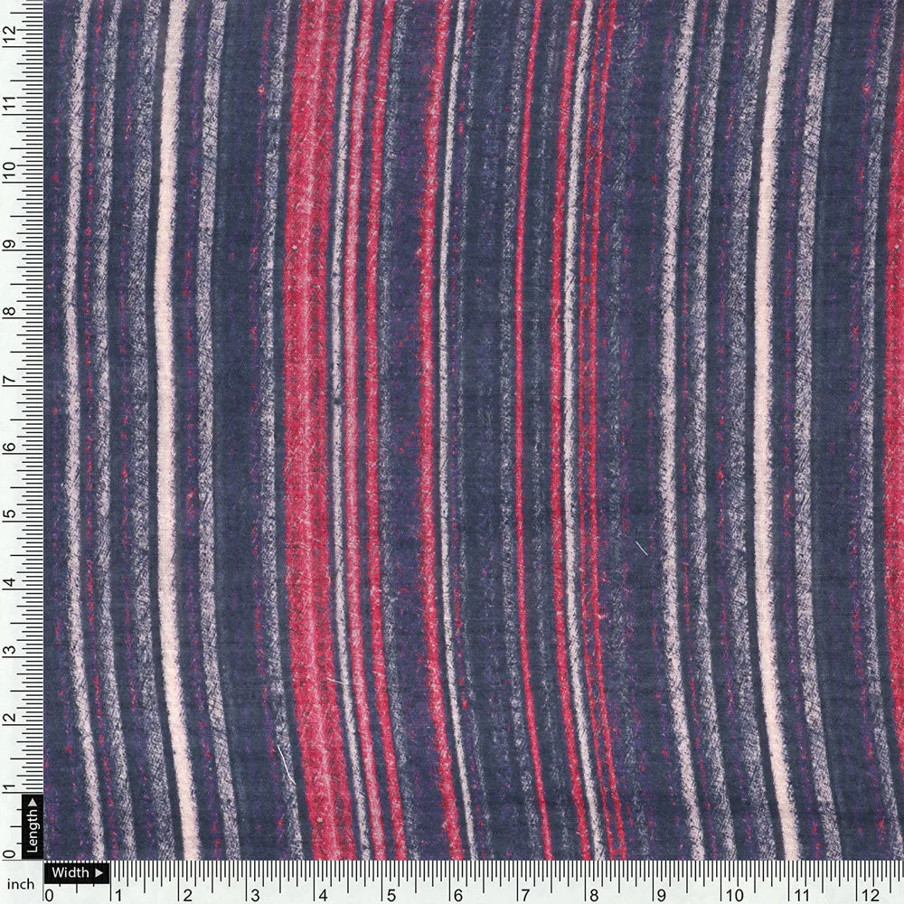 Blue Mul Cotton Printed Unstitched Fabric Set (5 Meter Set)
