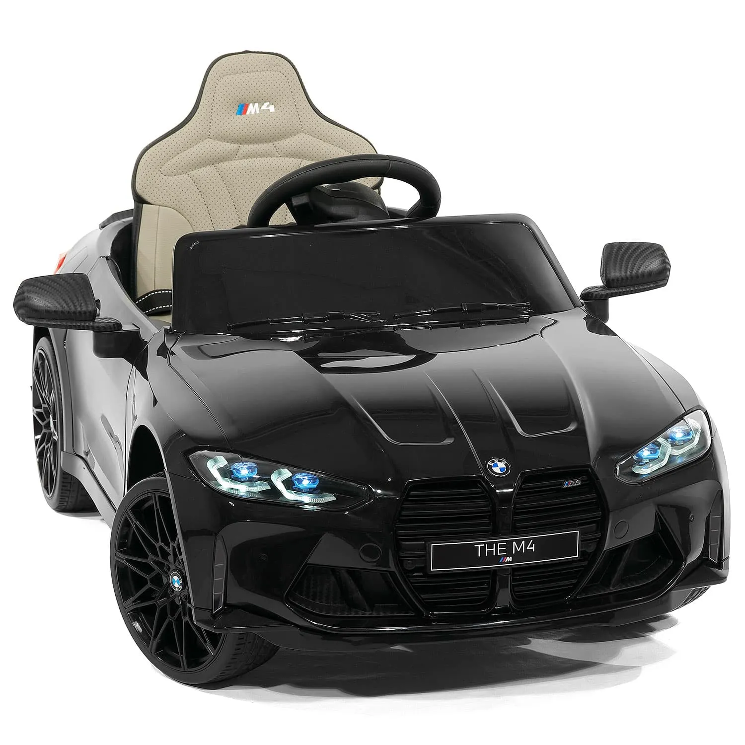 BMW M4 12V Kids Ride-On Car with R/C Parental Remote | Black