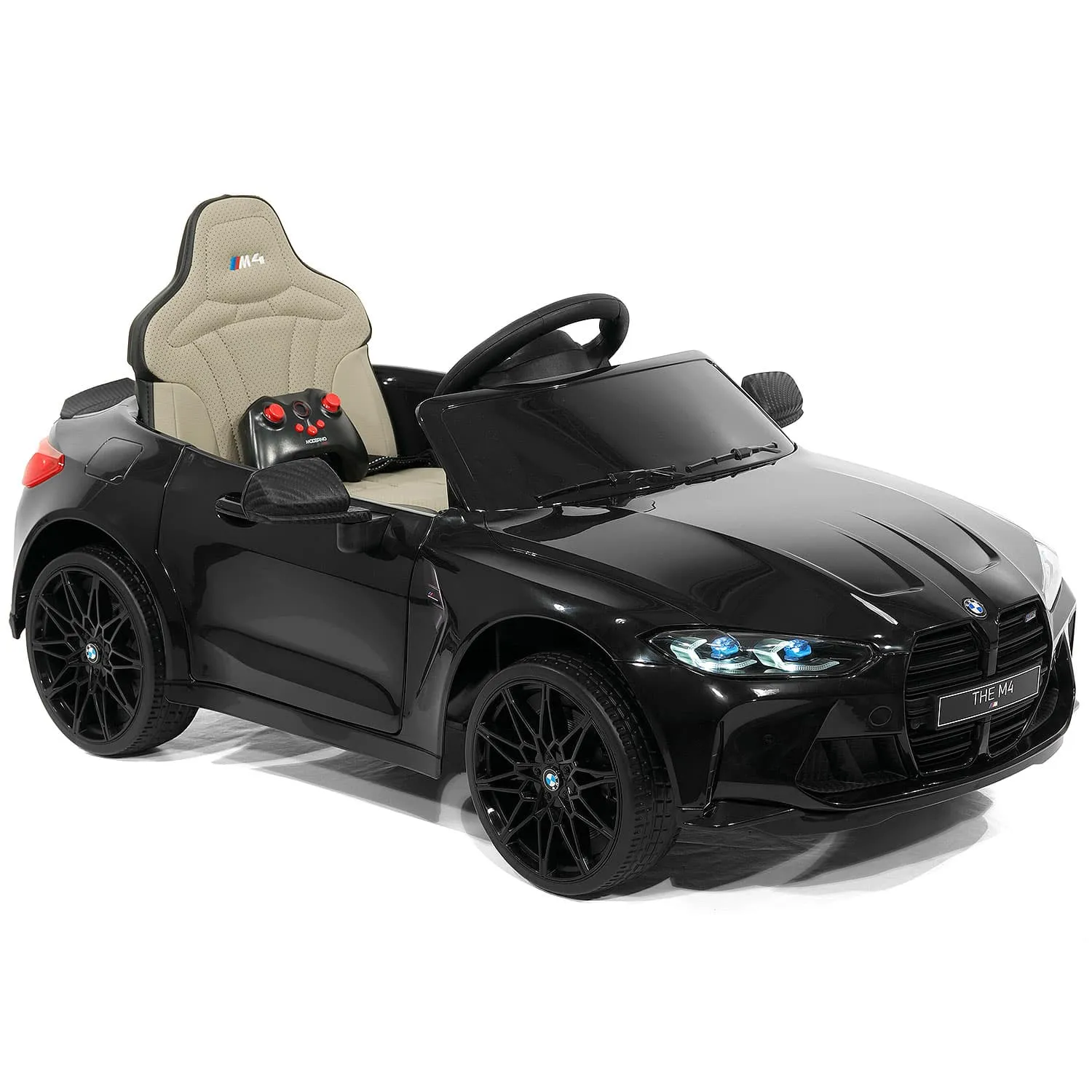 BMW M4 12V Kids Ride-On Car with R/C Parental Remote | Black