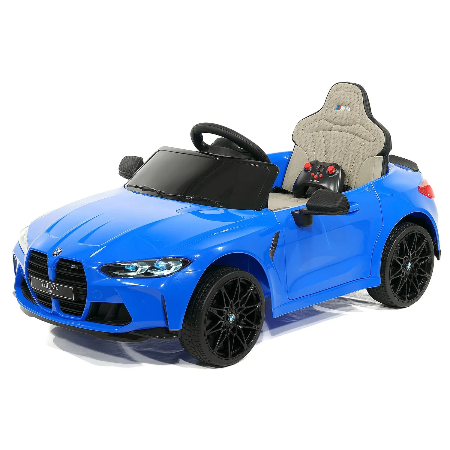 BMW M4 12V Kids Ride-On Car with R/C Parental Remote | Blue