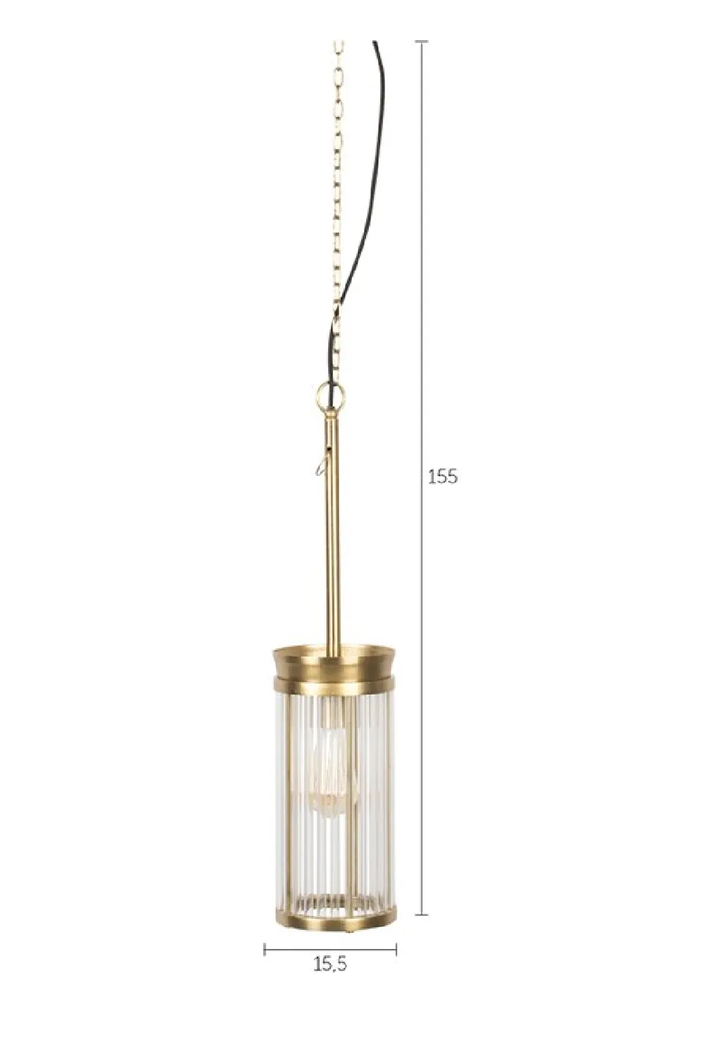 Brass Pendant Lamp M | Bold Monkey Angel on Fire