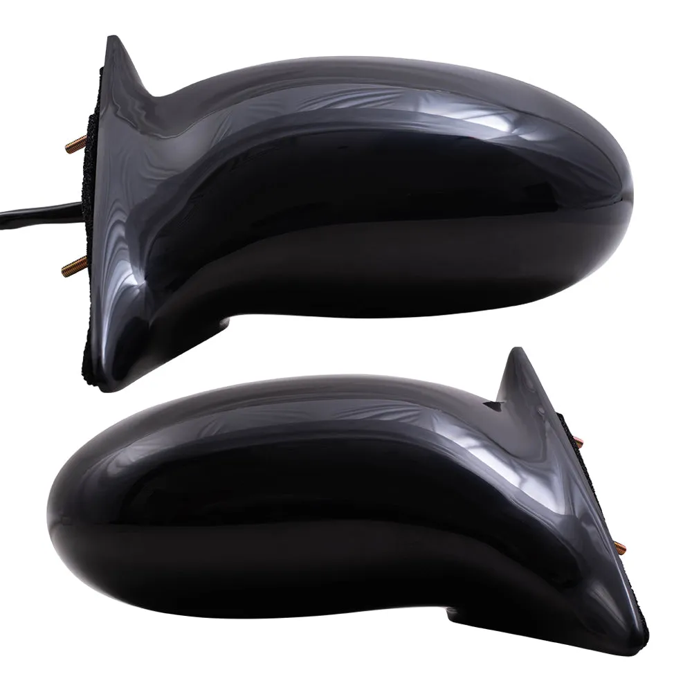 Brock Aftermarket Replacement Driver Left   Passenger Right Manual Door Mirror Set Paint To Match Black Compatible With 2002-2005 Pontiac Grand Am