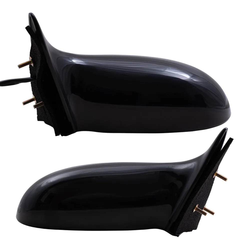 Brock Aftermarket Replacement Driver Left   Passenger Right Manual Door Mirror Set Paint To Match Black Compatible With 2002-2005 Pontiac Grand Am