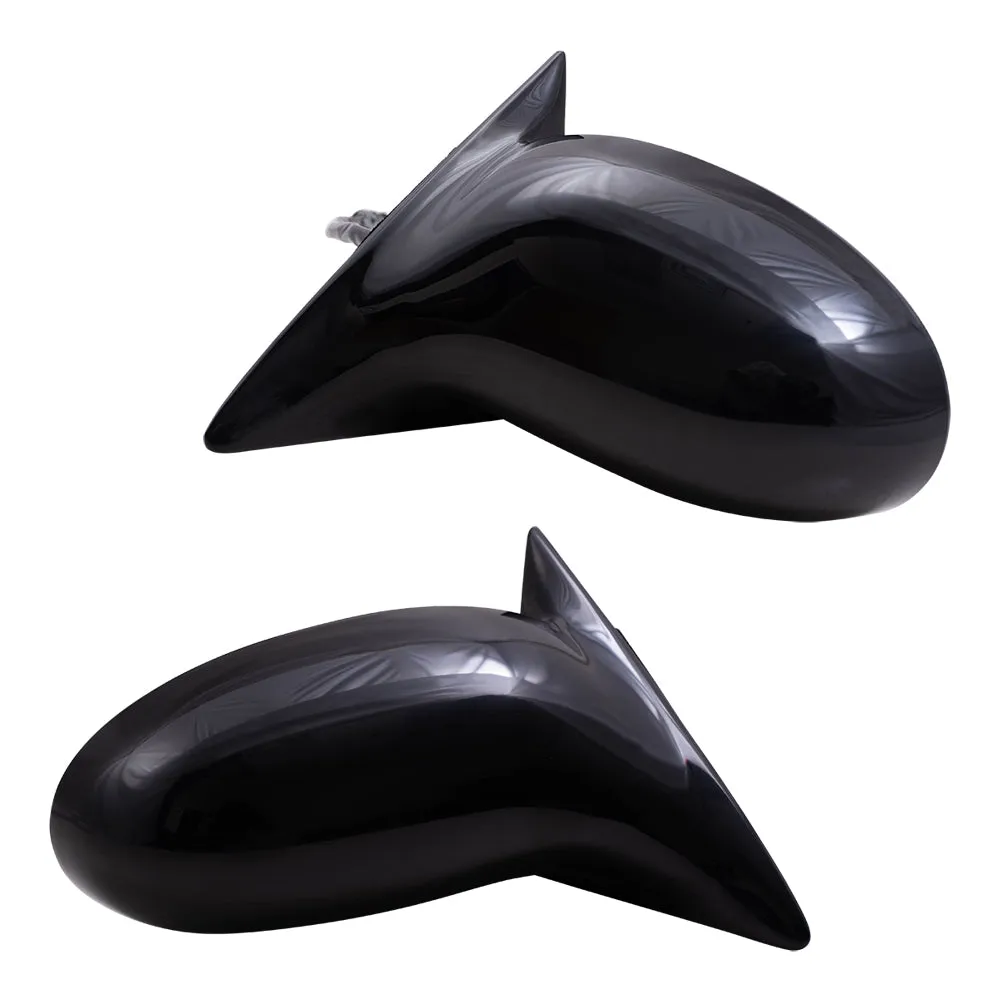 Brock Aftermarket Replacement Driver Left   Passenger Right Manual Door Mirror Set Paint To Match Black Compatible With 2002-2005 Pontiac Grand Am
