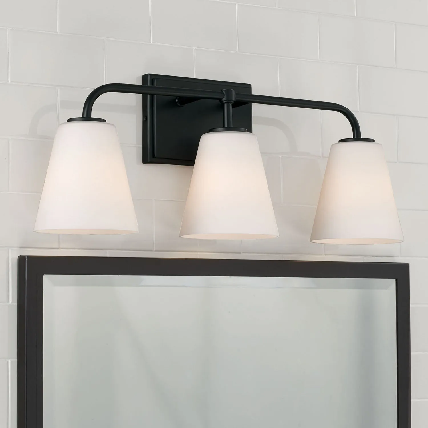 BRODY 3-LIGHT VANITY, MATTE BLACK