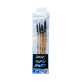 Brustro Artists’ Natural Hair MOP Brush Set of 4
