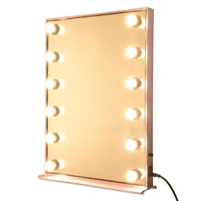 Byootique Urstudio 34x24" Hollywood Vanity Light Mirror Tabletop Wall Mount