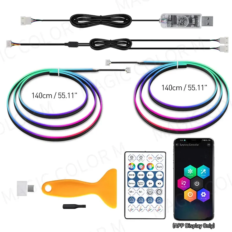 Car Ambient Lights with Auto-Off USB Expansion RGB Symphony 55"