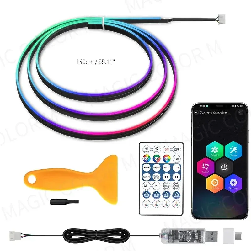 Car Ambient Lights with Auto-Off USB Expansion RGB Symphony 55"