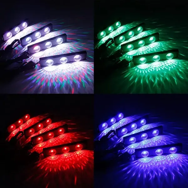 Car LED Ambient Interior Lights | 4 Packs