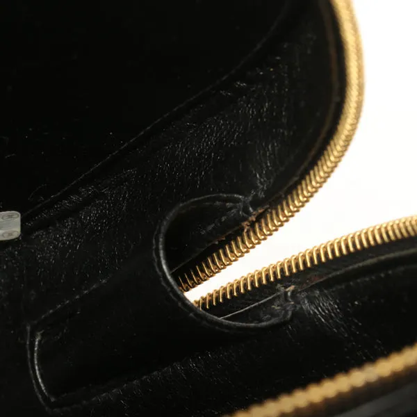 Chanel Around 1995 Made Patent Heart Cc Mark Stitch Vanity Black