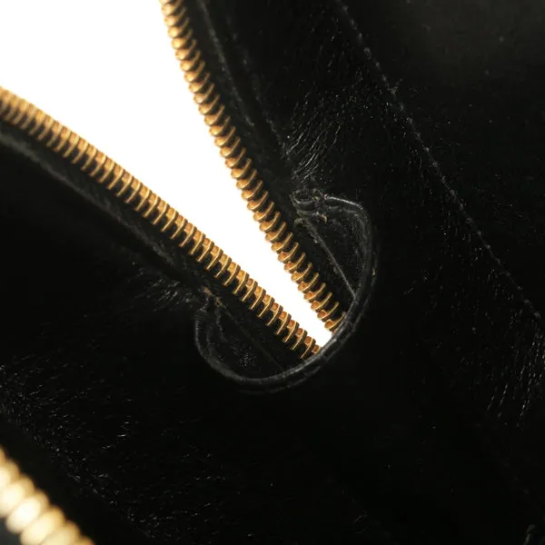 Chanel Around 1995 Made Patent Heart Cc Mark Stitch Vanity Black