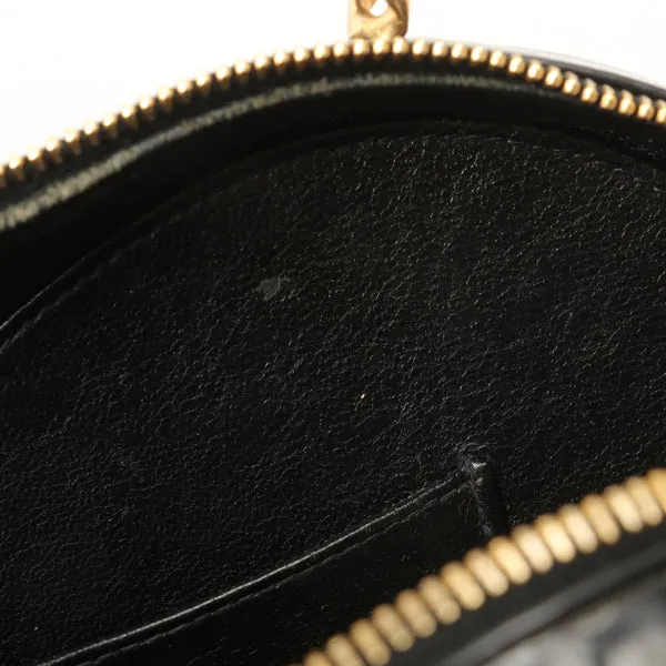 Chanel Around 1995 Made Patent Heart Cc Mark Stitch Vanity Black