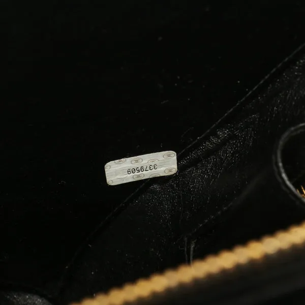 Chanel Around 1995 Made Patent Heart Cc Mark Stitch Vanity Black