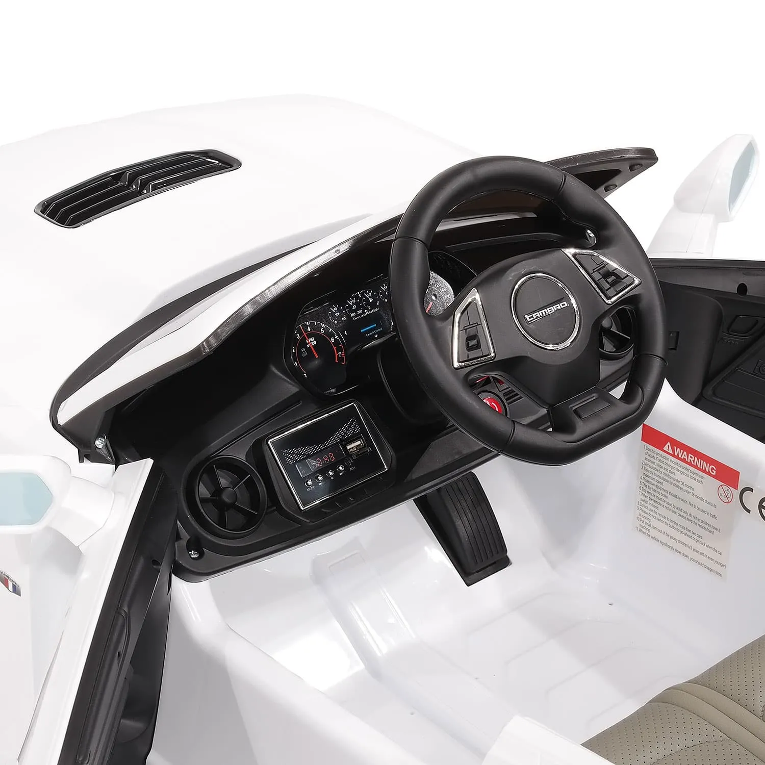 Chevrolet Camaro Ss 12v Kids Ride-on Car With Parental Remote Control | White