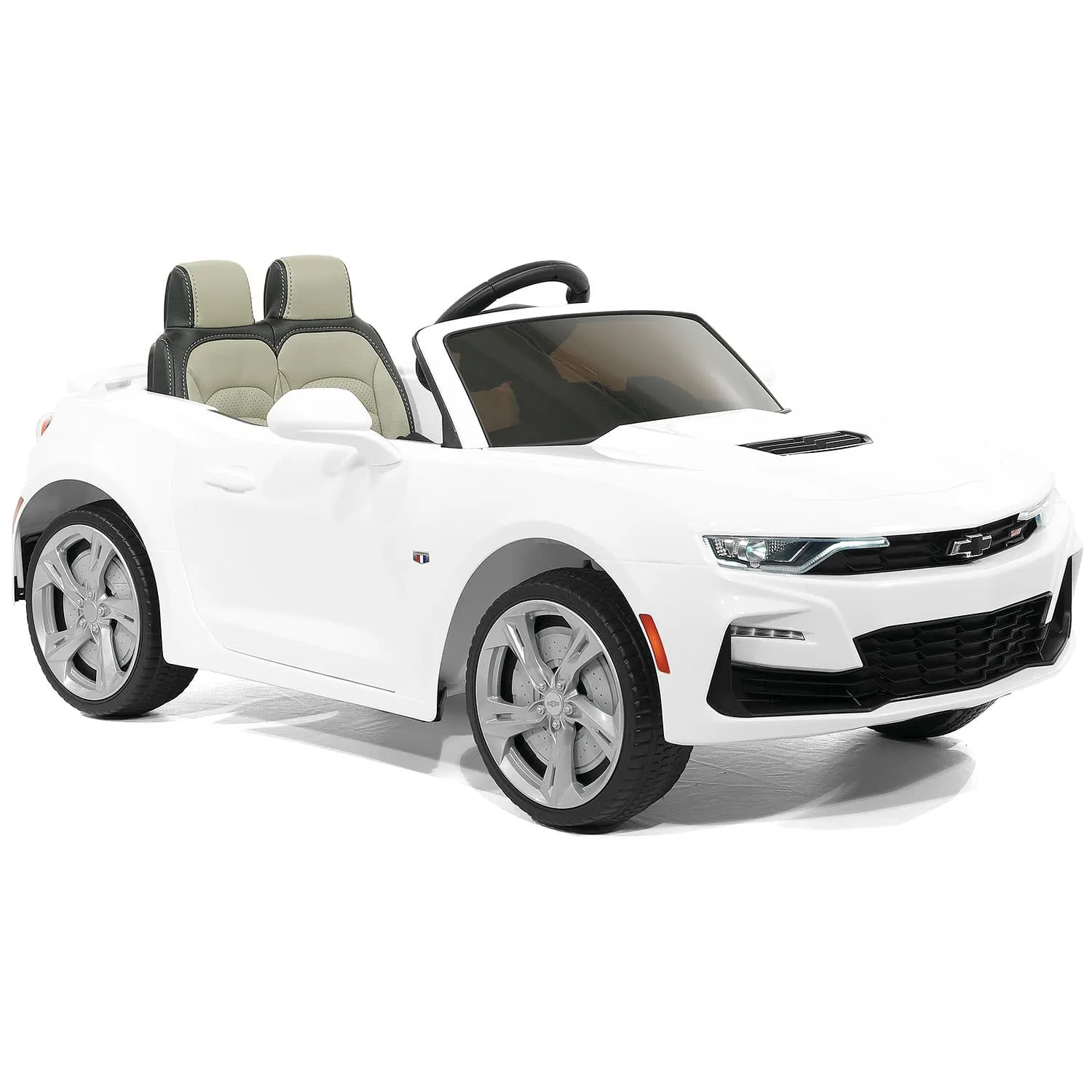 Chevrolet Camaro Ss 12v Kids Ride-on Car With Parental Remote Control | White