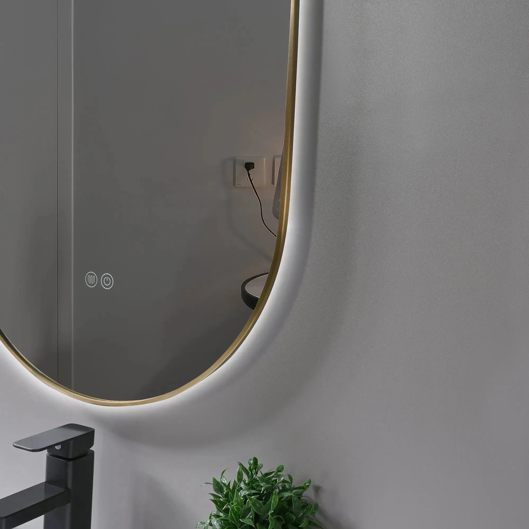 Cleo Giovi Framed Oval Back Light LED Mirror