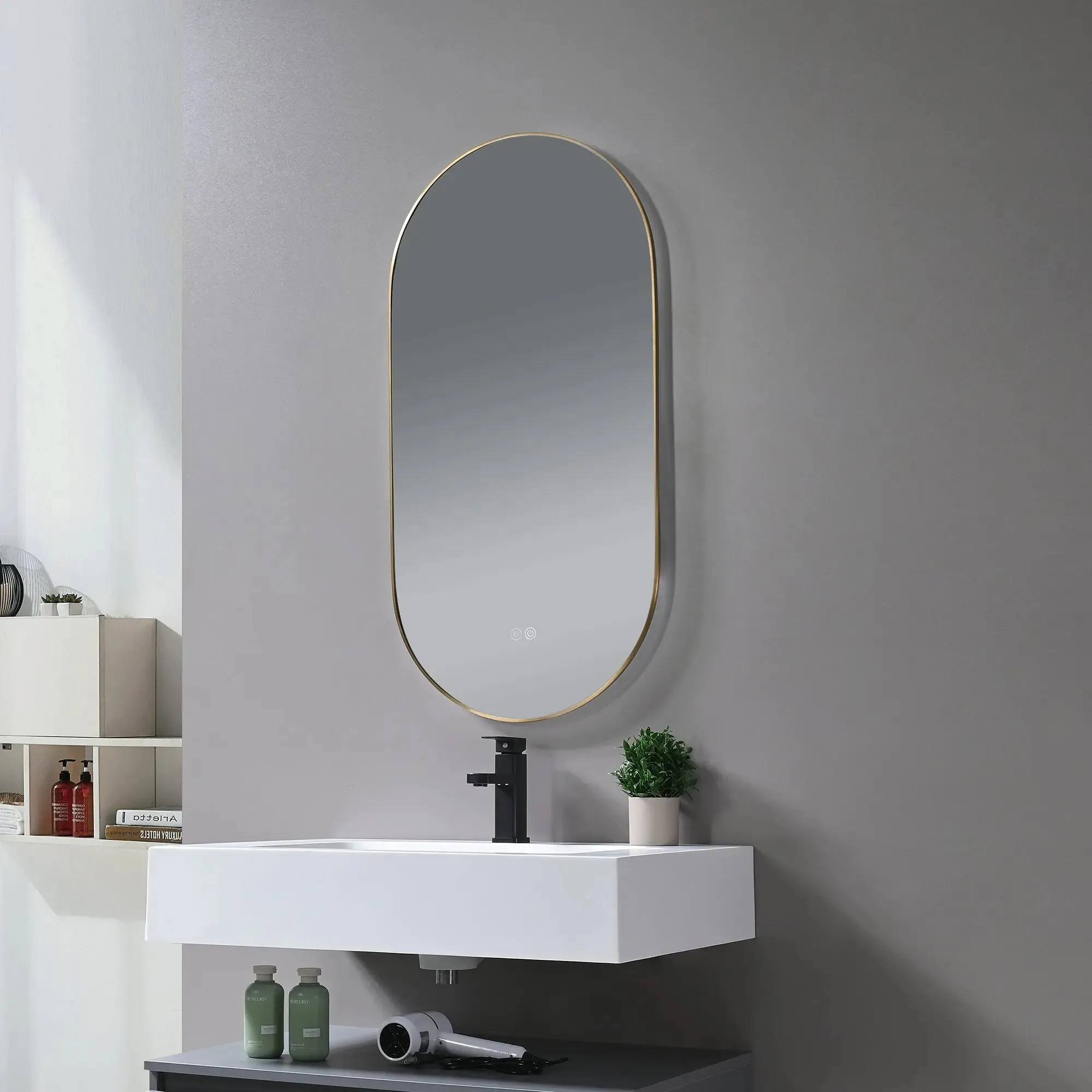Cleo Giovi Framed Oval Back Light LED Mirror