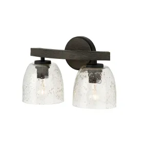 CLIVE 2-LIGHT STONE SEEDED VANITY