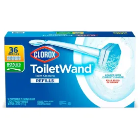 Clorox ToiletWand Disposable Toilet Cleaning System, 36 Disinfecting Refill Heads