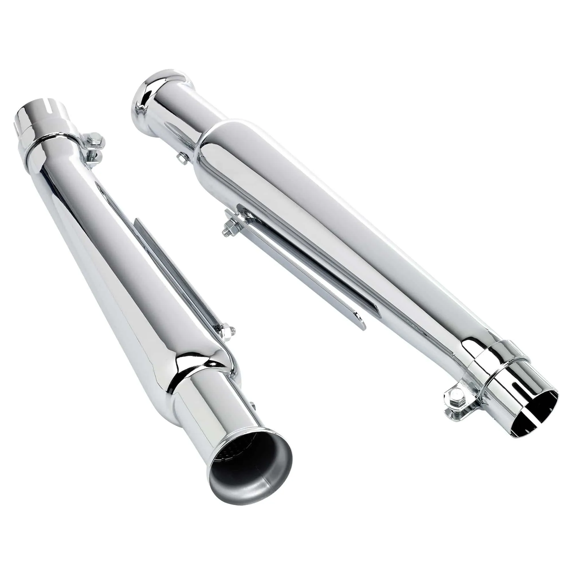 Cocktail Shaker Mufflers - Upswept - Left and Right Side - for 1-1/2 to 1-3/4 inch Exhaust Pipes