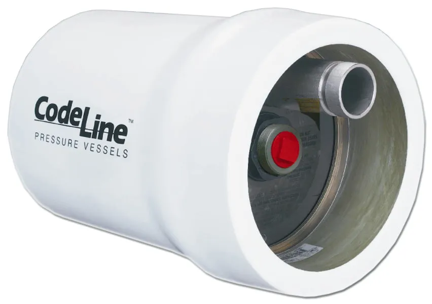 CodeLine 4x40 Fiberglass Membrane Housing | End Port | For (1) 4x40 Membrane Elements | 300 PSI