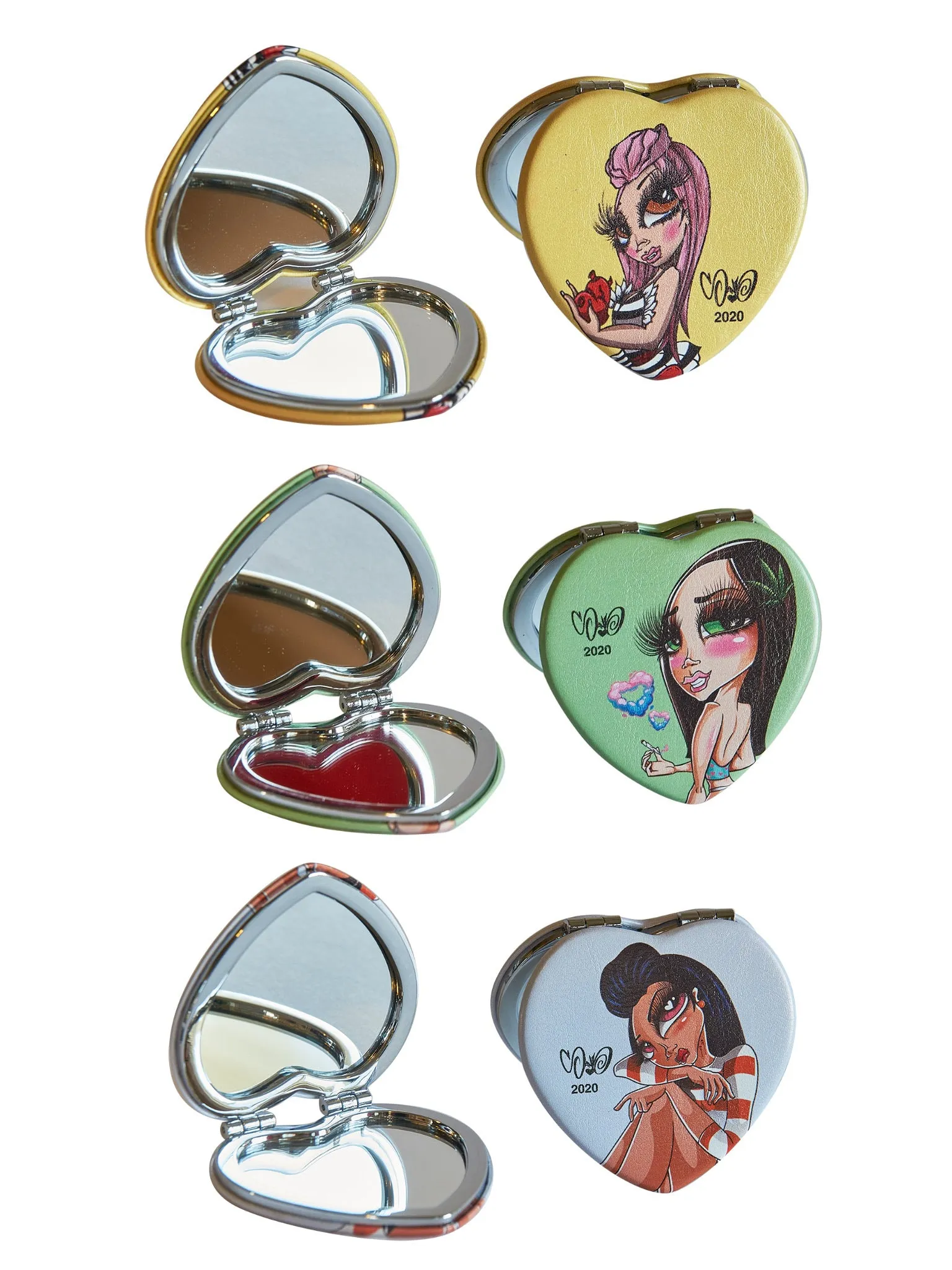 Compact Mirrors Heart Shape