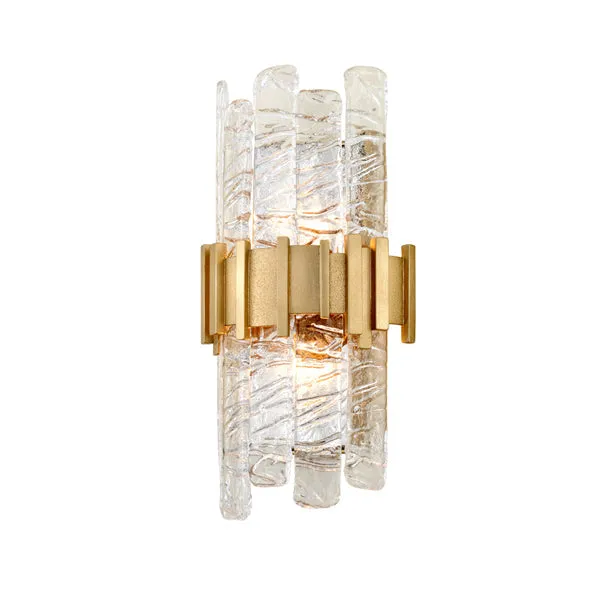 Corbett Lighting Ciro Gold Leaf Hand-Crafted 2lt Wall Light Light