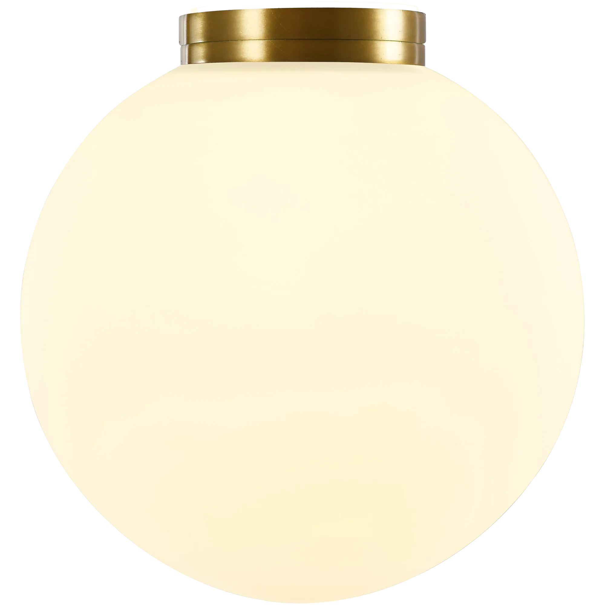 Crest Orb 120mm IP44 Wall Light Brass with Opal