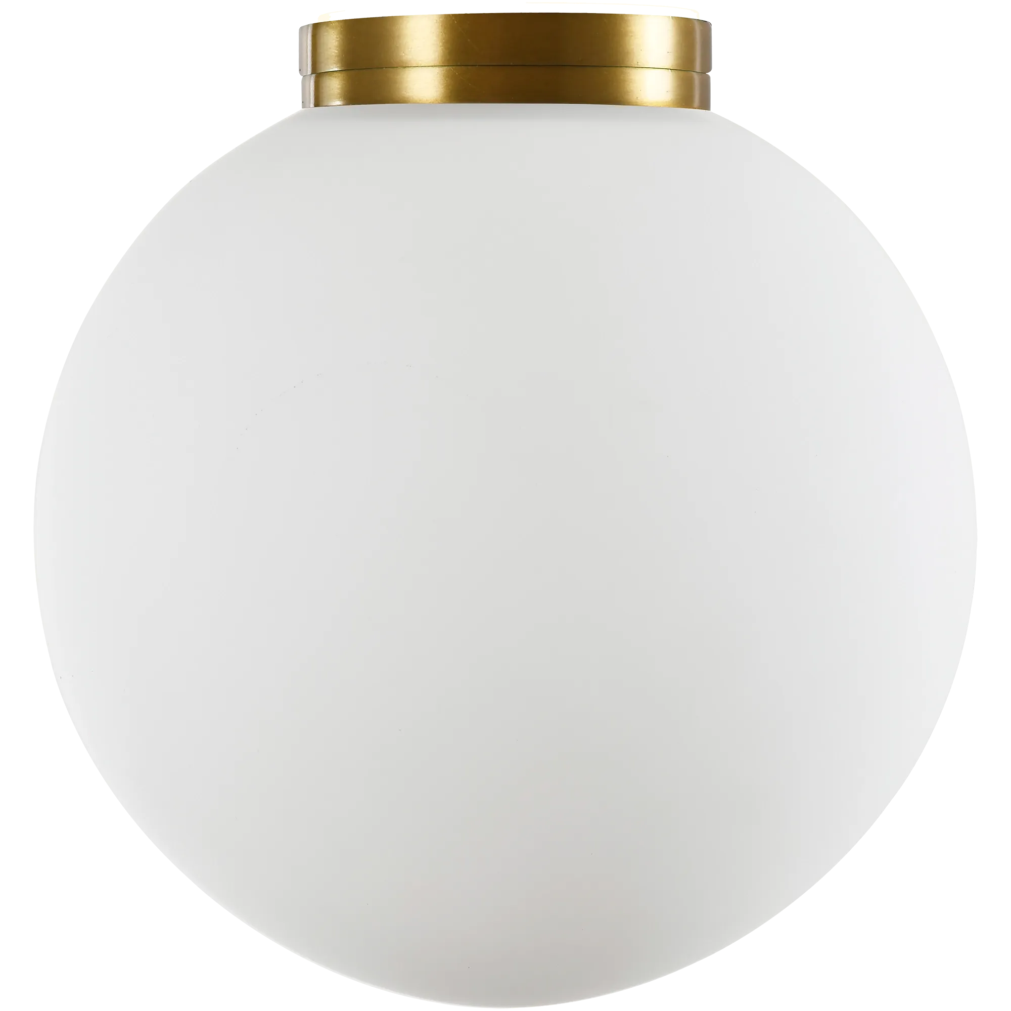 Crest Orb 120mm IP44 Wall Light Brass with Opal