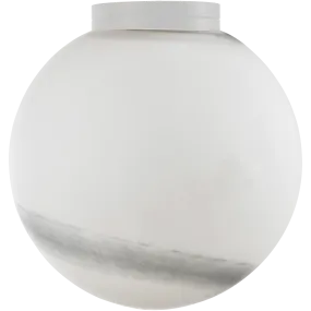 Crest Orb 120mm IP44 Wall Light White with Alabaster