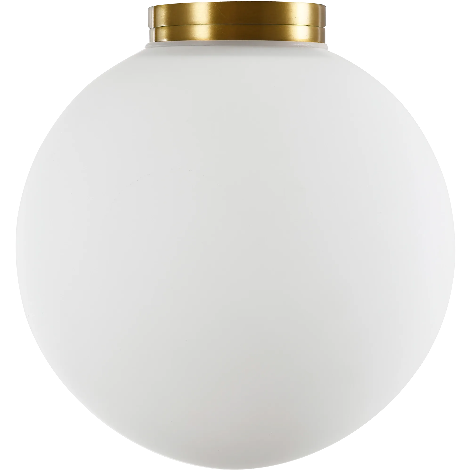 Crest Orb 140mm IP44 Wall Light Brass with Opal