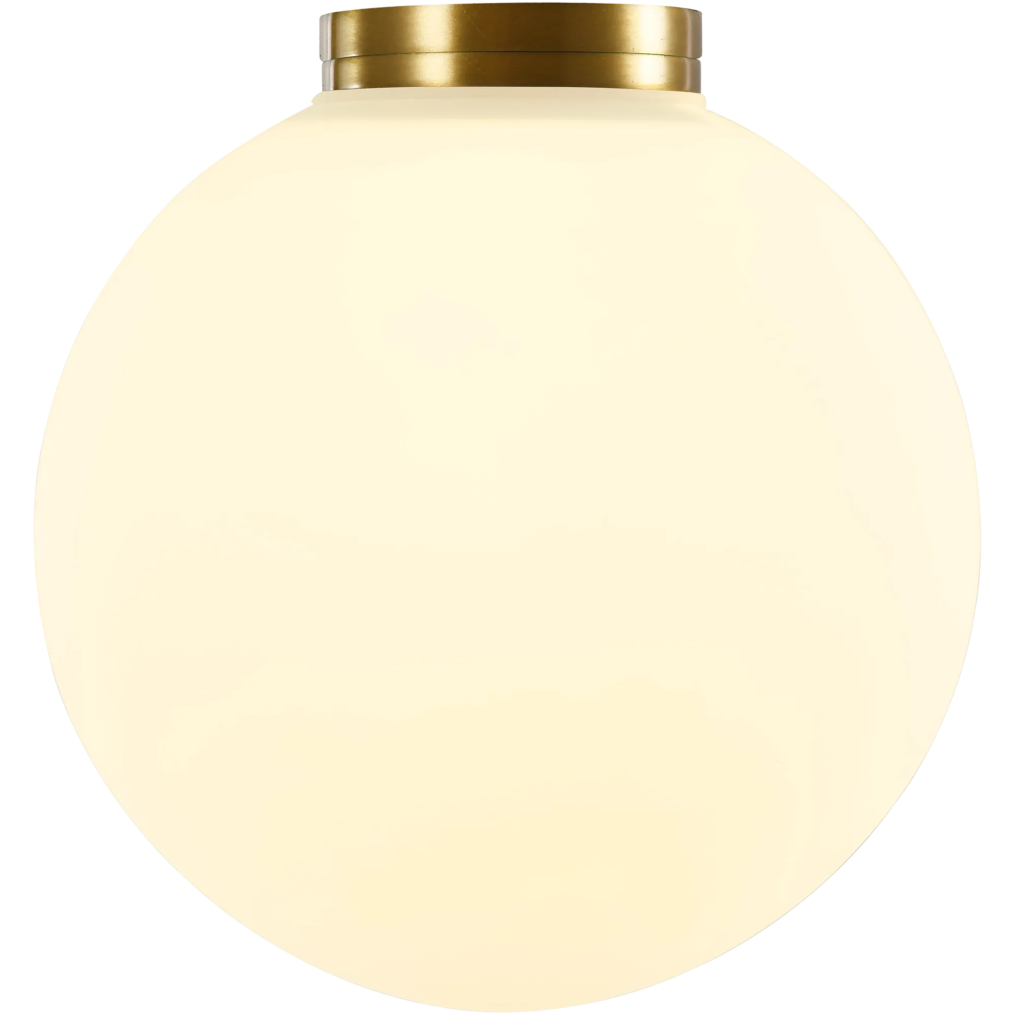 Crest Orb 140mm IP44 Wall Light Brass with Opal