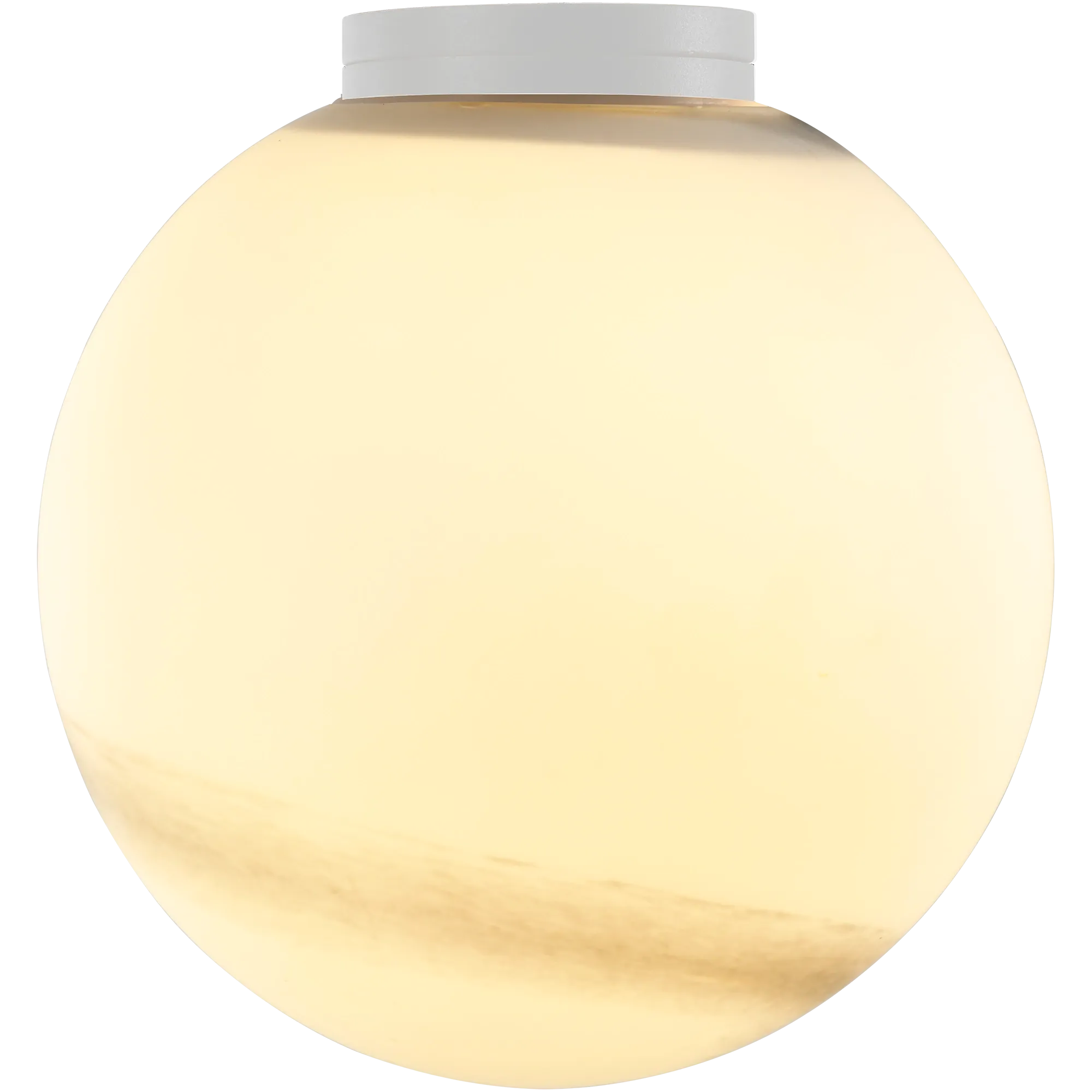 Crest Orb 140mm IP44 Wall Light White with Alabaster