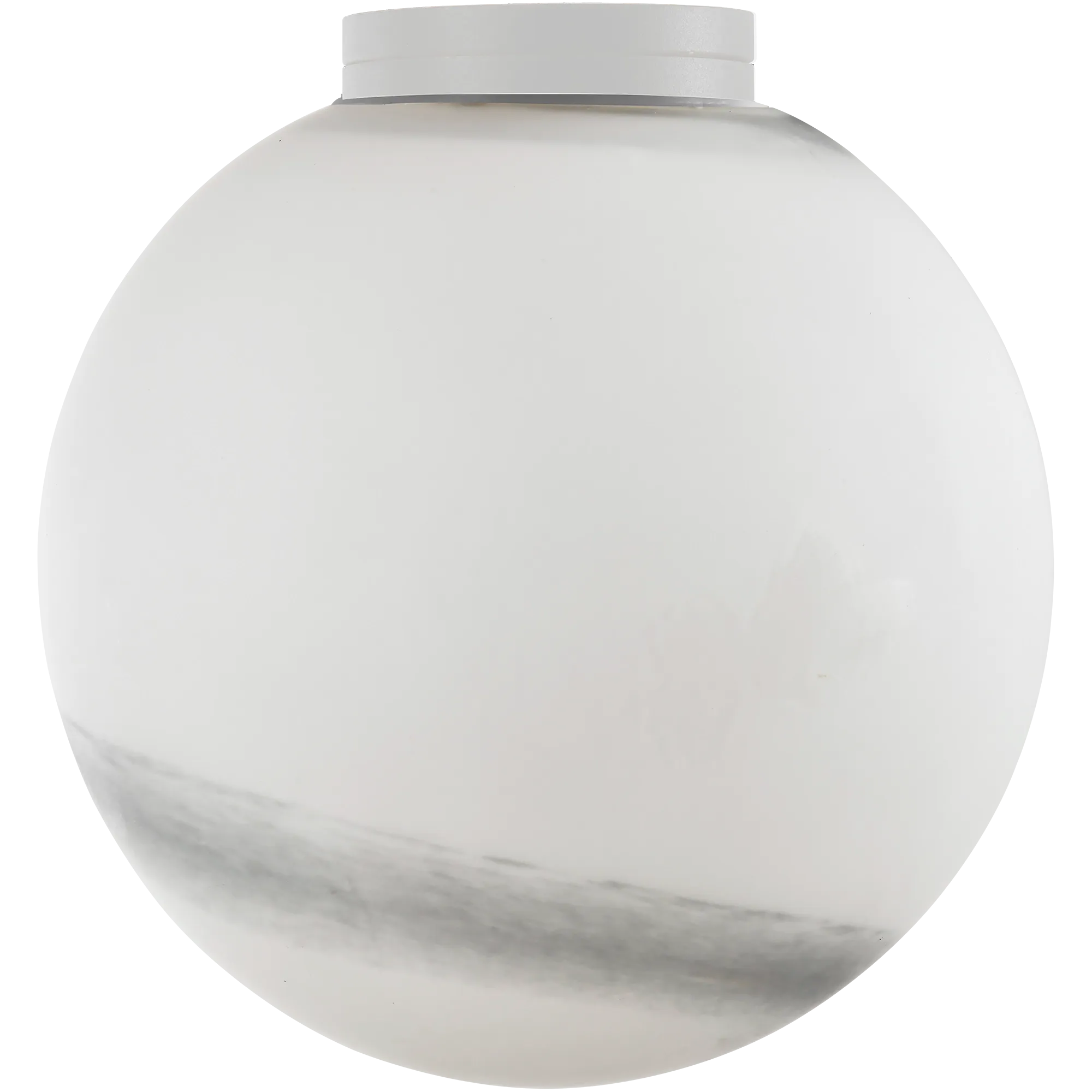Crest Orb 140mm IP44 Wall Light White with Alabaster
