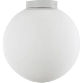 Crest Orb 140mm IP44 Wall Light White with Opal