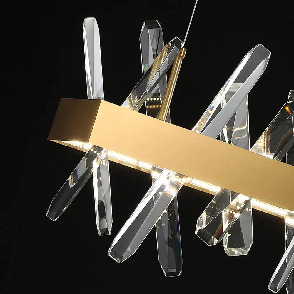 Crysta - Modern Crystal Chandelier For Living Room Dining Room Kitchen Island